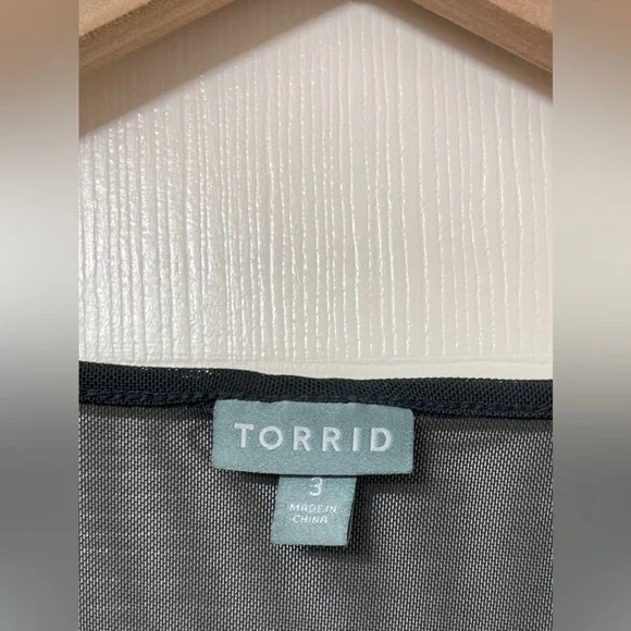 Torrid Women’s Sheer Black Mesh Smocked Waist Swimsuit Coverup Mini Sun Dress 3X - Picture 2 of 9